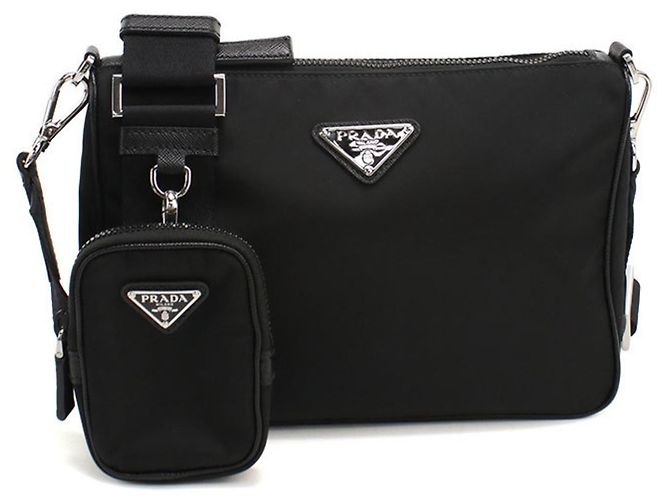 Borsa a tracolla nera da uomo Prada Nero