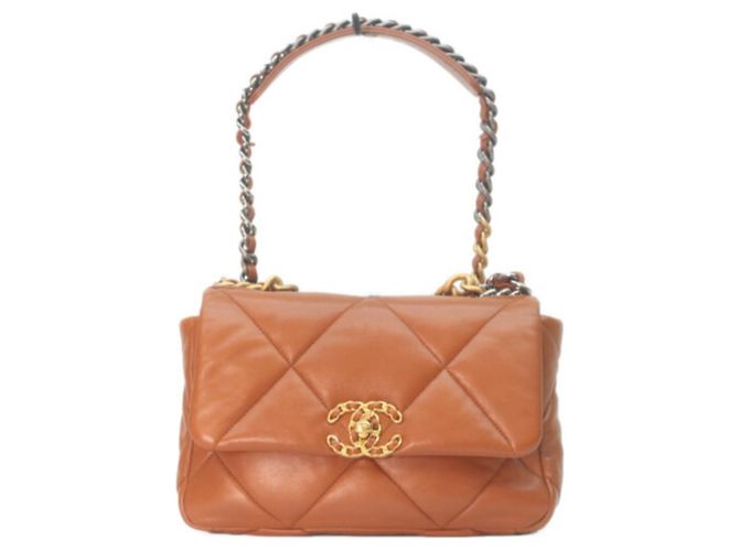 Bolsa de Alça de Corrente Chanel 19 Small Marrom
