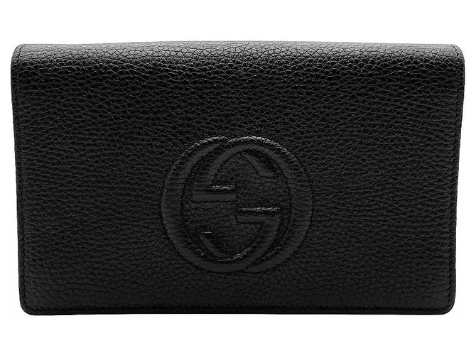 Sac à bandoulière Gucci Soho avec embossage Noir