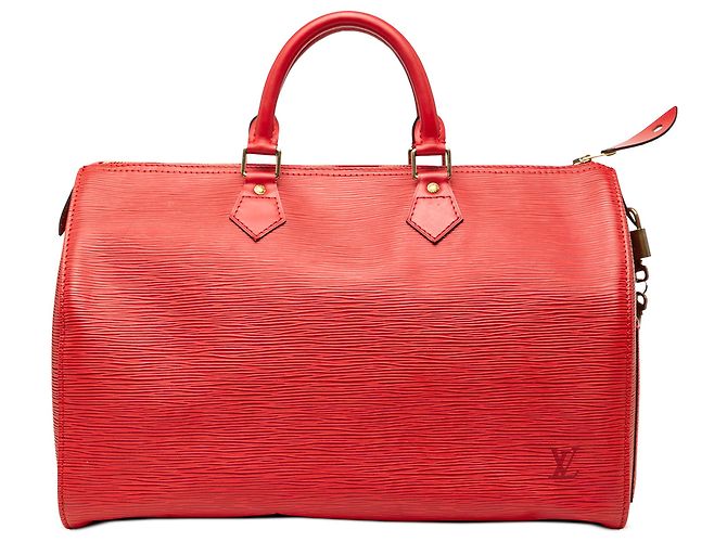 Louis Vuitton Speedy 35 en cuir Epi rouge