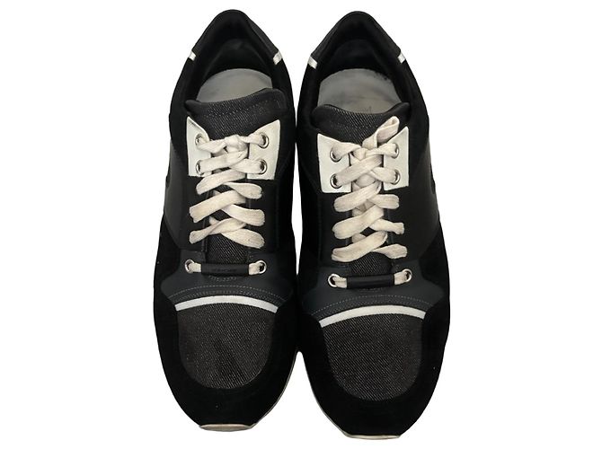 Dior Homme Baskets en cuir et daim noir Blanc