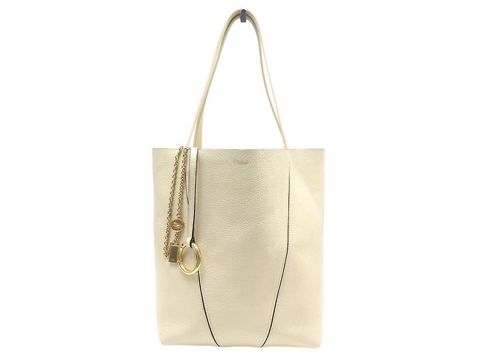 Chloé CHLOE SPIN MEDIUM BEIGE GRAINLEDER TASCHE 2025