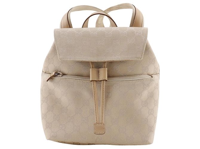 Gucci GG Canvas 2way Backpack Beige