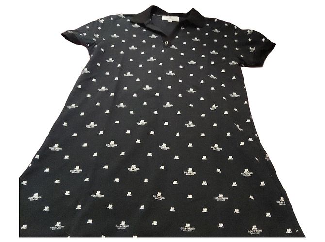 Courreges Courrèges Logo Polo-Kleid - Schwarz