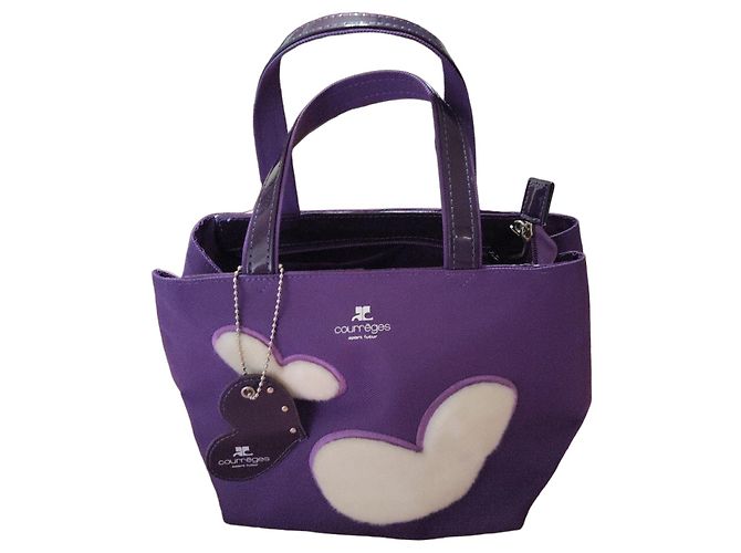 Courreges Courrèges Sac Tote Violet avec Cœurs