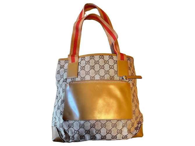 Bolsa Tote Gucci Eclipse Tom Ford Monogram Marrom Bege