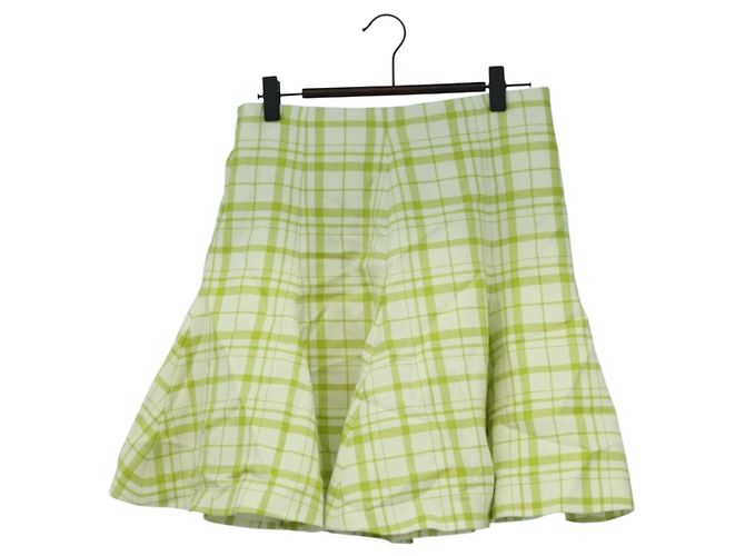Falda Christian Dior de lana verde Auth 178033A