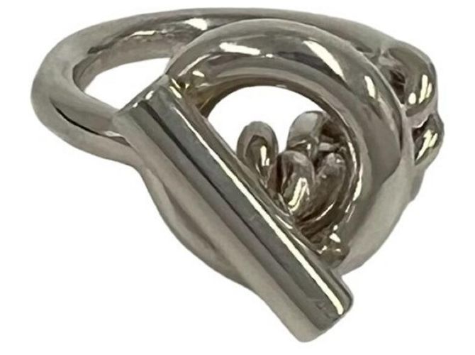 Ring Hermès Anillo Croisette Band Hermes Plata