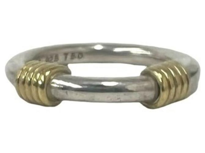 Anillo de banda en oro amarillo de 18K y plata Tiffany & Co.