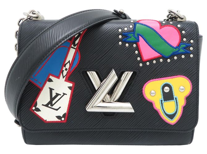 Borsa a tracolla Twist MM da donna Louis Vuitton Nero