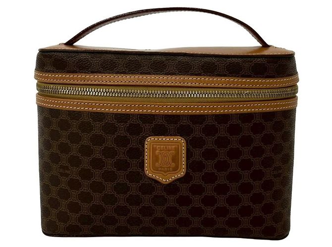 Céline Sac à main Celine Vintage Macadam Blazon Triomphe Pattern Marron
