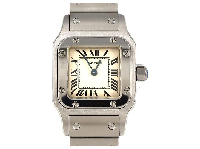 Cartier Santos Galbee Edelstahl Silber