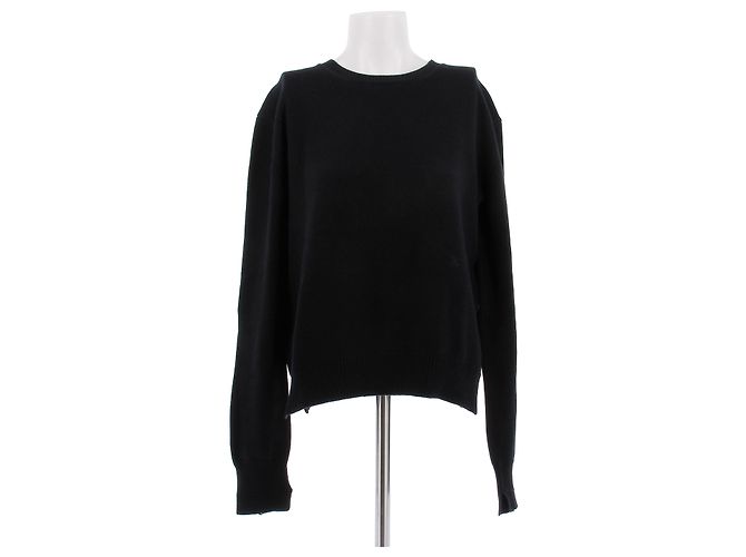 Céline Marineblauer Kaschmirpullover Schwarz 