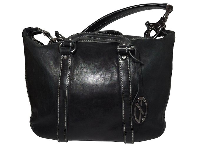 Autre Marque Francesco Biasia borsa a mano in pelle nera Nero