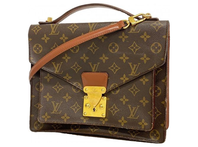 Bolsa Louis Vuitton Monogram Monceau 28 Marrom