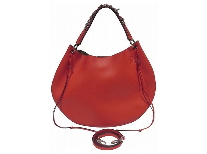 Loewe Fortune Hobo 3-Way Lederhandtasche Rot