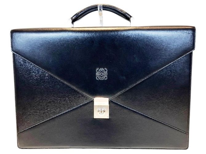 Loewe Black Leather Briefcase