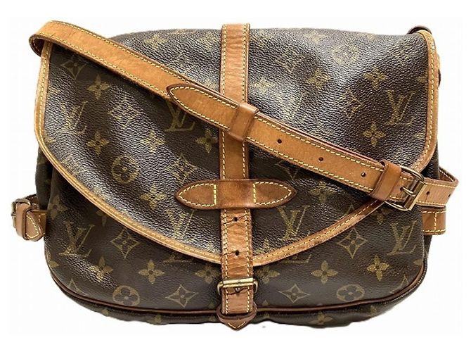 Sac à main Louis Vuitton Monogram Saumur Marron
