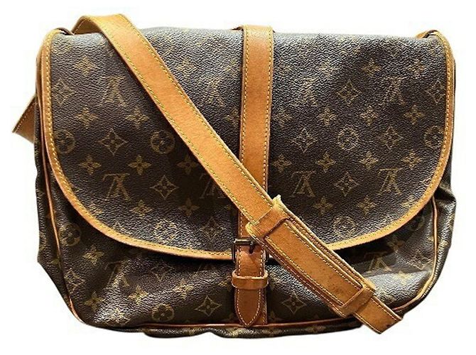 Louis Vuitton Monogram Saumur 35 Handtasche Braun