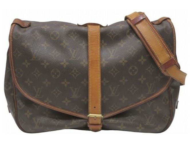 Sac à main Louis Vuitton Monogram Saumur 35 Marron