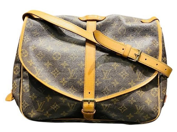 Louis Vuitton Monogram Saumur 35 Handtasche Braun