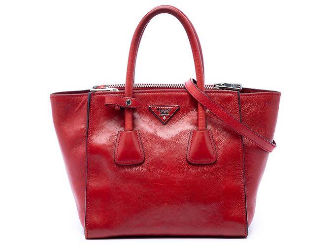 Borsa Prada Red Glace Calf Twin Pocket Rosso