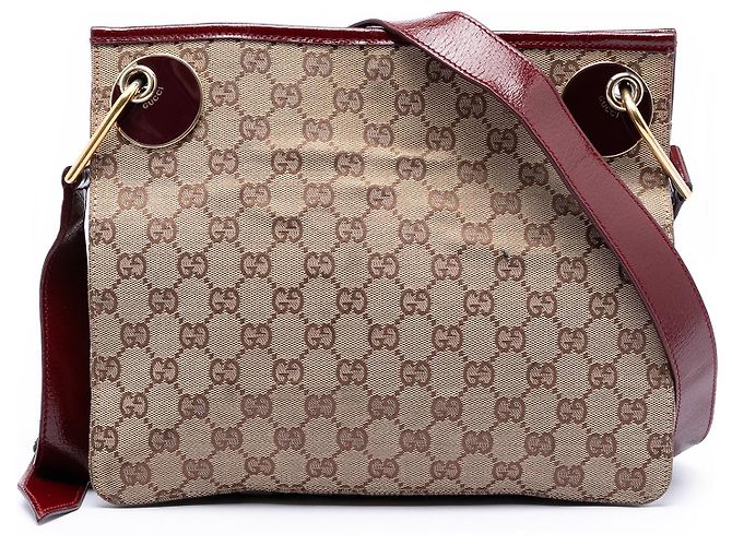 Borsa a tracolla Gucci Beige GG Canvas Eclipse