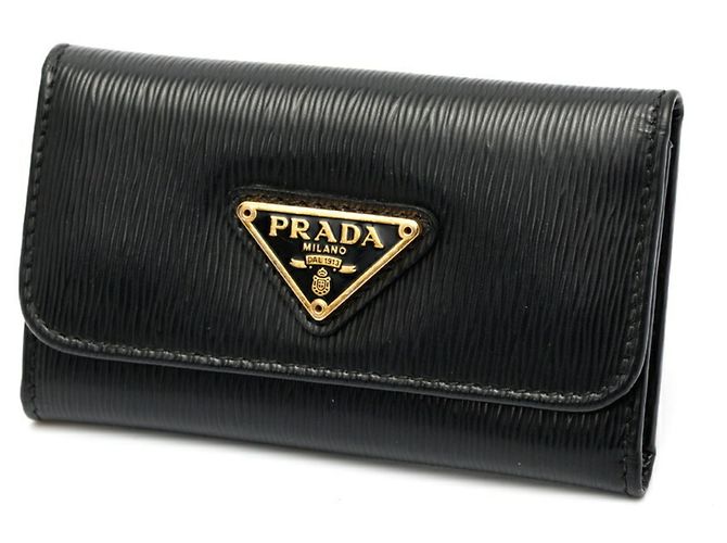 Prada Black Leather Keycase