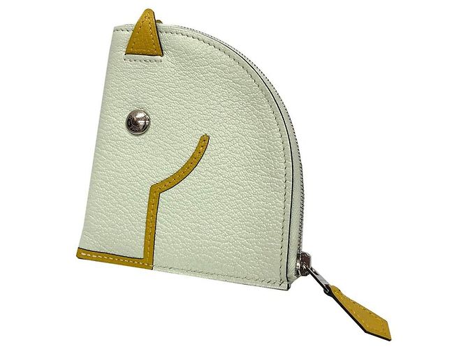 Hermès Hermes Coin Case Paddock Wallet Green