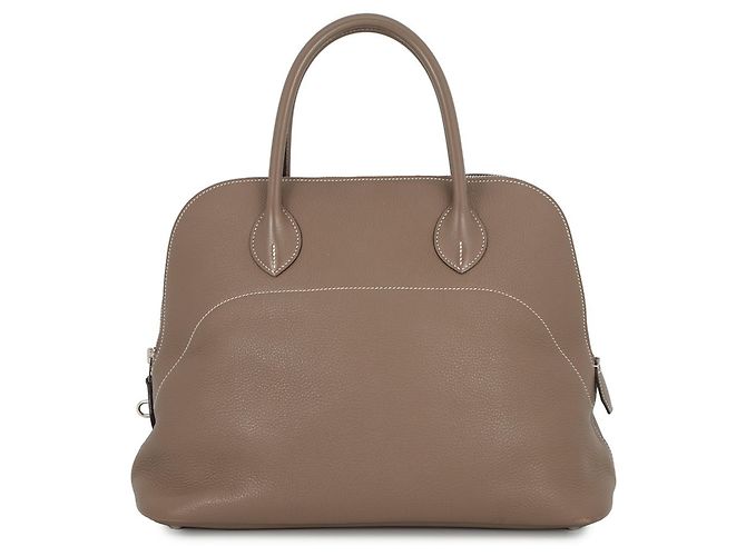 Hermès Bolso Hermes Bolide Relax 35 en Etoupe Gray Gris pardo