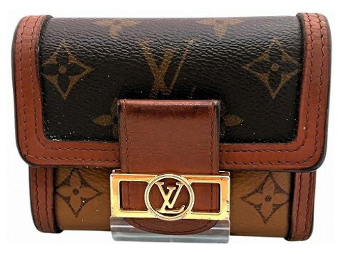 Louis Vuitton Monogram Reverse Tri-Fold Wallet Brown