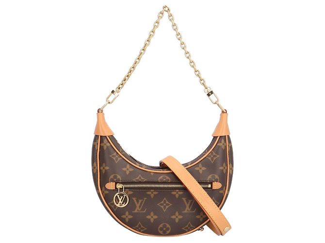 Bolso de Hombro Louis Vuitton Loop Monogram Castaño Multicolor Monograma