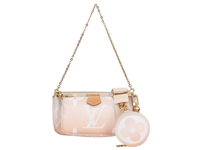 Bolso de hombro Louis Vuitton Multi Pochette Accessoires Giant Monogram Rosa Multicolor Monograma