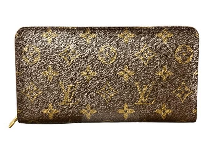 Cartera larga Monogram Louis Vuitton Castaño