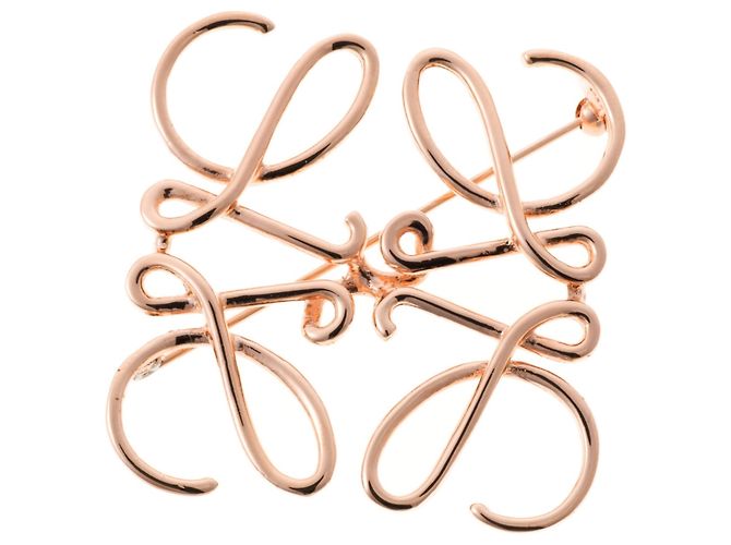 Loewe Anagramm Brosche Roségold Golden