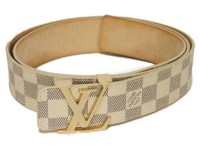 Louis Vuitton Damier Azur Belt White Cream