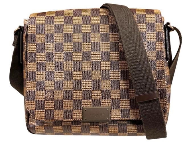 Borsa a Spalla Louis Vuitton District PM Damier Marrone