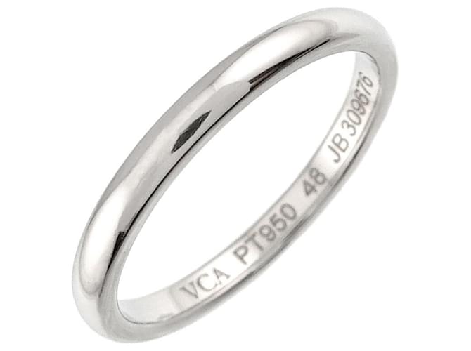 Van Cleef & Arpels Tendrement Platinum Band Ring 