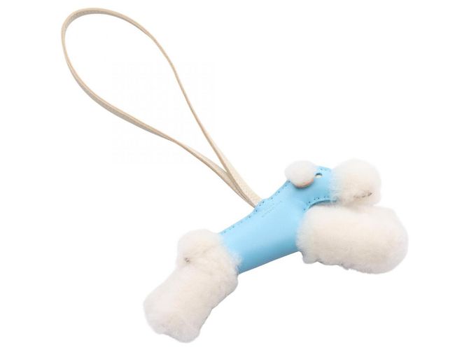 Charm Buddy Hermès em Bleu Azteque Branco Azul 