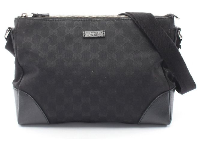 Borsa a Spalla Gucci GG Canvas Nero