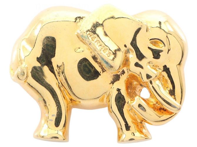 Hermès Spilla Elefante placcata oro Hermes D'oro