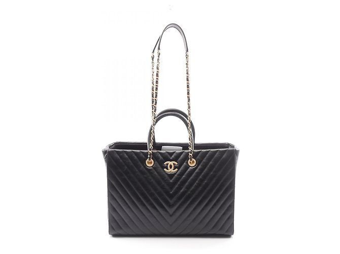 Timeless Borsa Tote 2-Way Chanel V-Stitch Nero