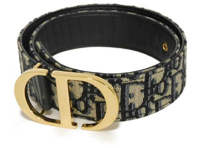 Cinturón Dior para mujer Christian Dior Beige Azul marino