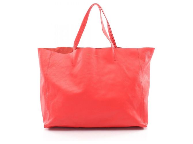 Céline Celine HORIZONTAL CABAS Tote Bag Rot