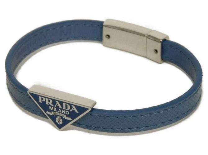 Pulseira Charm Saffiano Prada Azul