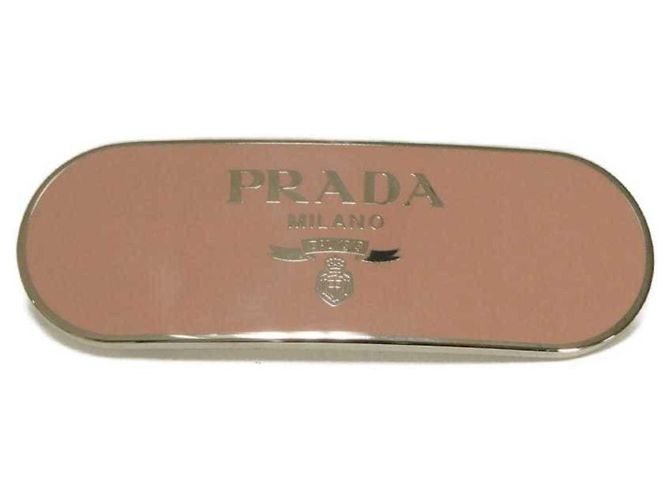 Barrette en émail rose Prada