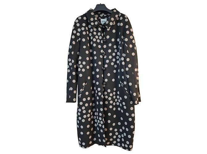 Casaco de algodão Moschino com bolinhas Preto Bege