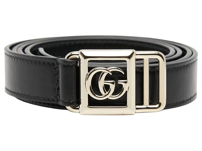 Cinto Slim com Fivela Double G Gucci Preto