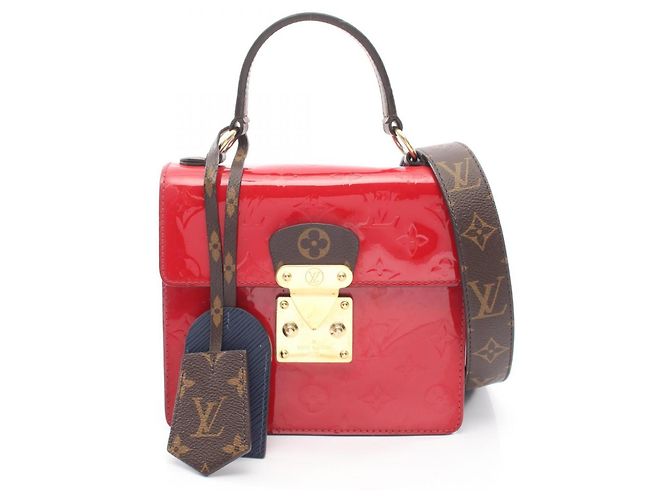 2-Way Handtasche Louis Vuitton Spring Street PM Braun Rot Blau