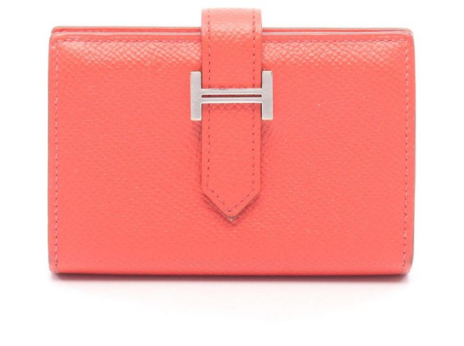 Hermès Hermes Bearn Mini Business Kartenetui Rot